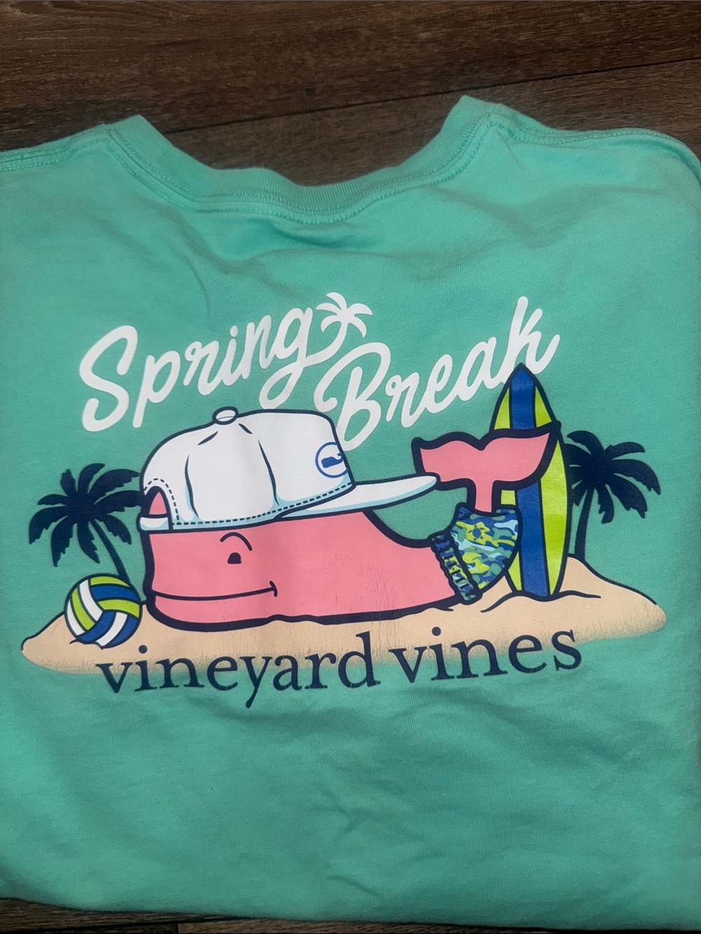 Vineyard Vines Turquoise Logo Tee - Picture 5 of 8